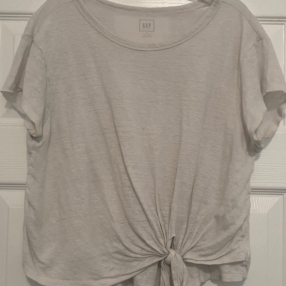 White Knotted Top